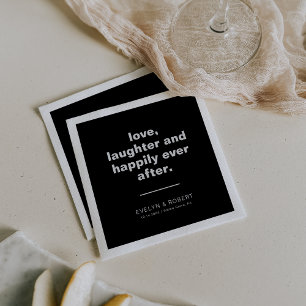 Formal Black Love Laughter and Happily Ever After  Napkin