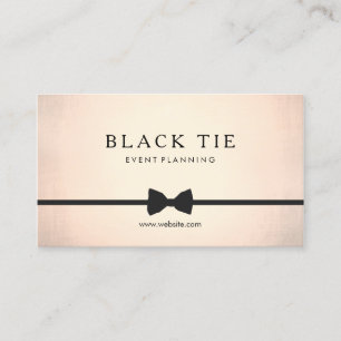 Formal Black Tie Event Planner Gold (no shine) Business Card