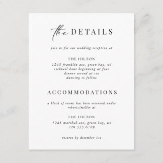 Formal Black Tie Gold Art Deco Details Insert