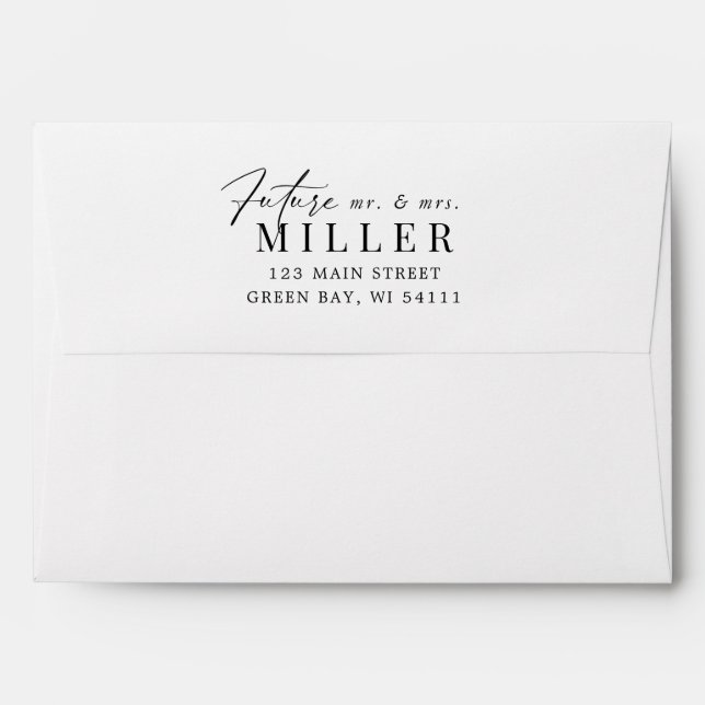 Formal Black Tie Gold Art Deco Invitation Envelope (Back (Top Flap))