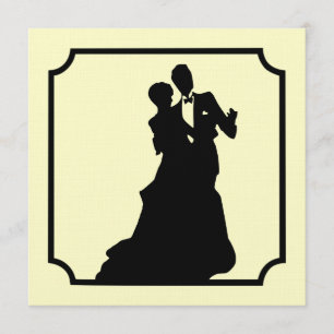 Formal Black Tie Square Party Invitation