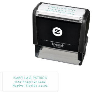 Formal Black Typographic Self-inking Stamp