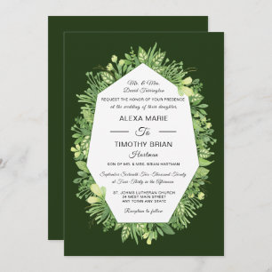 Formal Botanical Garden Elegant Wedding Invitation