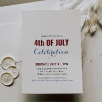 Formal Calligraphy 4th of July Celebration
