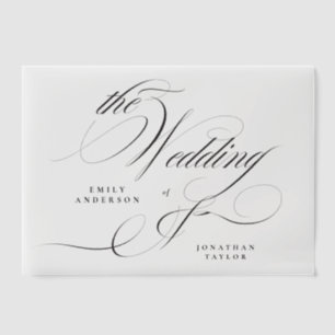 Formal Calligraphy Black Tie Wedding Vellum Invitations