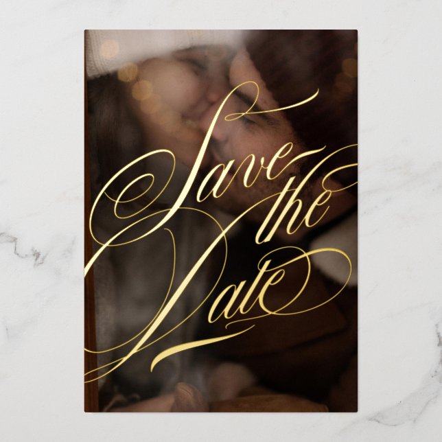 Formal Calligraphy Photo Black and Real Gold (Front)