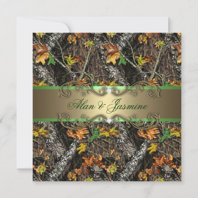 Formal Camo Wedding Invitations (Front)