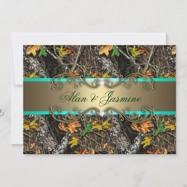 Formal Camo Wedding Invitations 5x7 (Front)