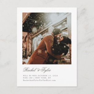 Formal Caption Engagement Save the Date Postcard