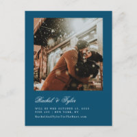 Formal Caption Engagement Save the Date Postcard