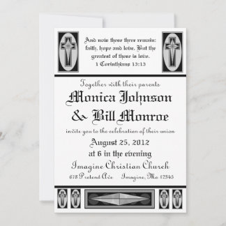 Formal Christian Wedding Invitation
