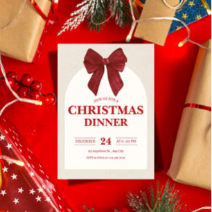 Formal Christmas Dinner Invitation   Elegant Hld