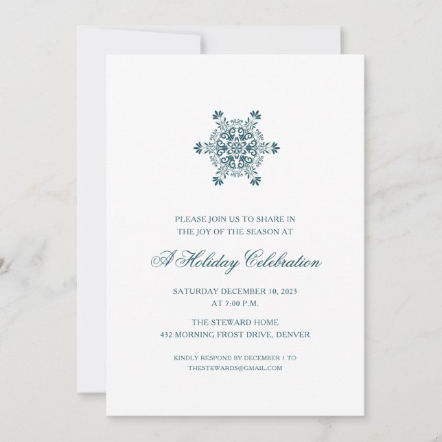Formal Christmas Party Invitation (Front)