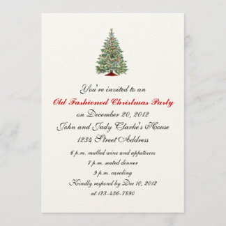 Formal Christmas Party Invitations Tree