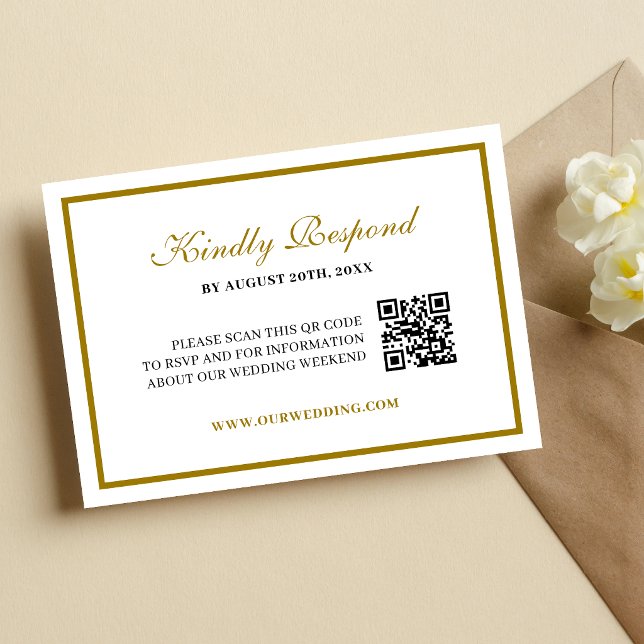 Formal Classic Black Gold Monogram Wedding RSVP Card (Formal black and gold monogram RSVP card ensures elegant, organized guest responses.)