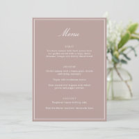 Formal Classic Border Mauve Script Elegant Wedding