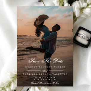 Formal Classic Calligraphy Elegant Photo Save The Date