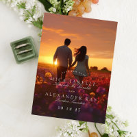 Formal Classic Calligraphy Photo Save The Date