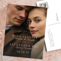 Formal Classic Calligraphy Photo Save The Date