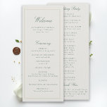 Formal Classic Green Ecru Frame Wedding Program<br><div class="desc">Celebrate your ceremony in timeless style with this Formal Modern Classic Wedding Program, part of the Elevated Collection. Designed with a refined double frame and elegant typography layout in forest green, it balances traditional sophistication with a modern minimalist aesthetic. Printed on a soft ivory background with a subtle watercolor paper...</div>