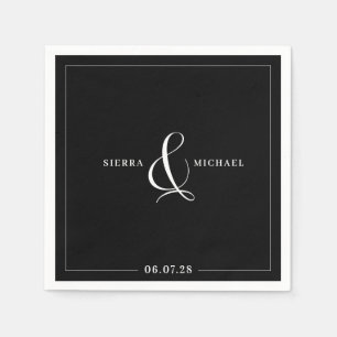Formal Classic Personalised Anniversary or Wedding Napkin