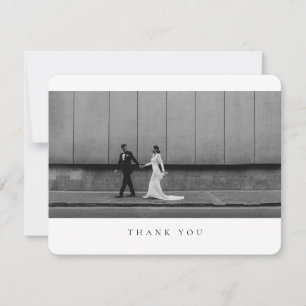 Formal Classic Wedding Photo Rounded Thank You Card