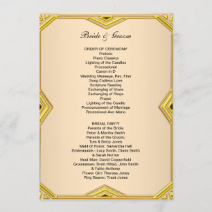 Formal Classic Wedding Program Programme