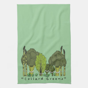 Formal Collard Greens Tea Towel