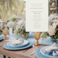 Formal  Cream Gold Text Two Venue Bride Parents 