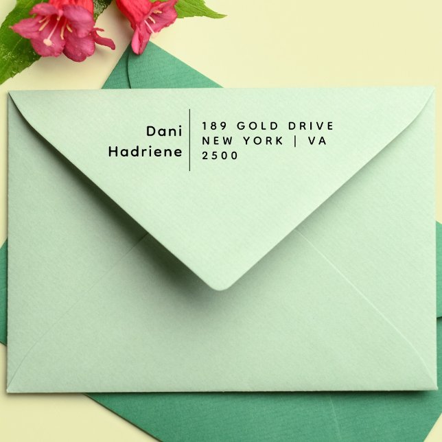 Formal Custom Name  Return Address Rubber  Rubber Stamp (Creator Uploaded)