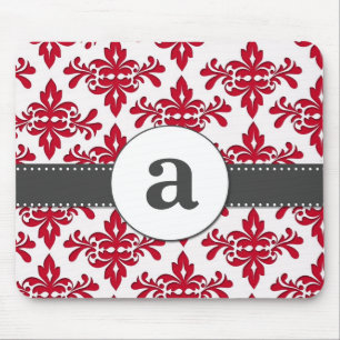 Formal Damask Monogram Mouse Mat