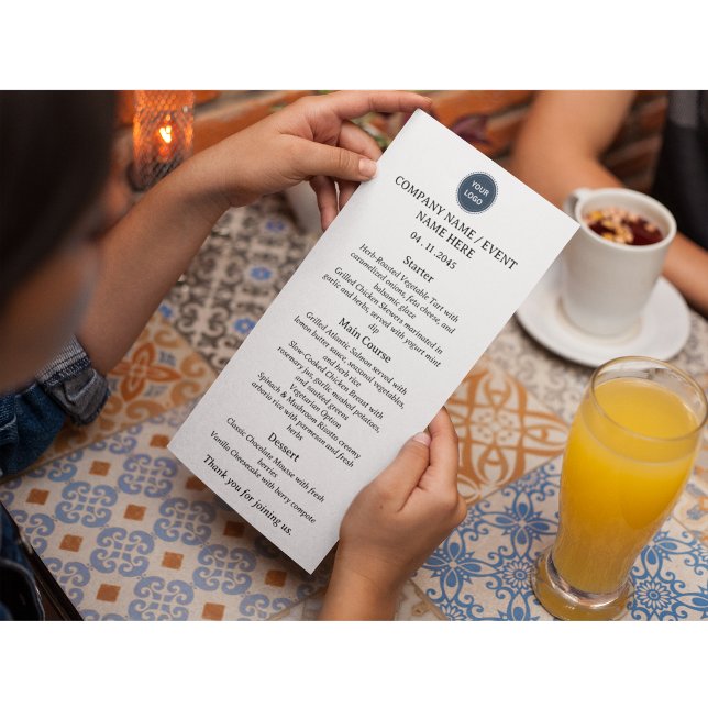 Formal Dinners or Corporate Events Menu Card (Creator Uploaded)