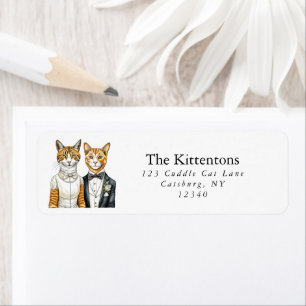 Formal Dress Bride and Groom Chic Cat Couple