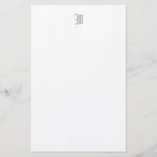 Formal Editable Monogram Linen Stationery