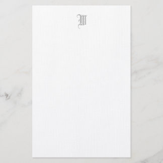 Formal Editable Monogram Linen Stationery