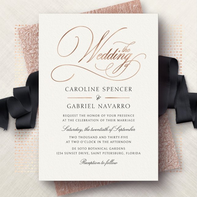 Formal Elegant Calligraphy Script Wedding Foil Inv (Creator Uploaded)