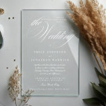 Formal Elegant Calligraphy Tuxedo The Wedding Acrylic Invitations<br><div class="desc">Link Here To See Zazzle Review This Product https://www.youtube.com/watch?v=R1R26IzwDDg ***this design is part of a collection*** _______________________ this design template is fully editable and customisable by you the customer - click personalise further button if you wish to move, add, delete, or make significant changes to the design _______________________ *if you...</div>