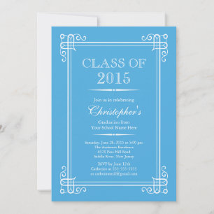 Formal Elegant Class of 2015 Graduation Party Invitation