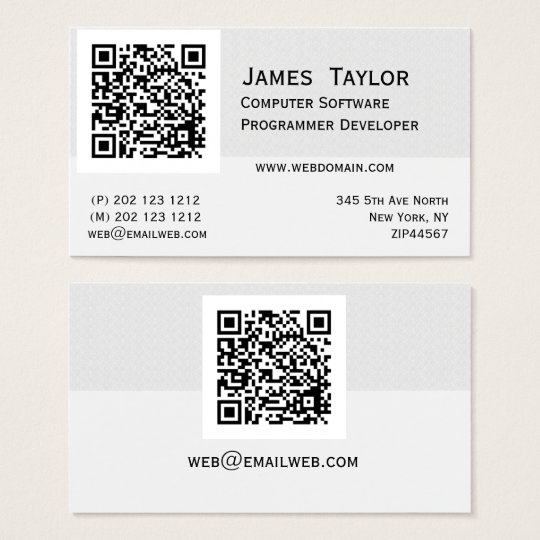 Formal Elegant Computer Programmer | Professional Business Card