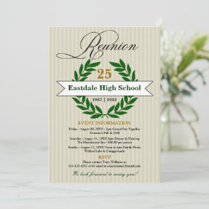 Formal Elegant High School Reunion Invitation