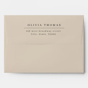 Formal elegant minimalist wedding return address envelope