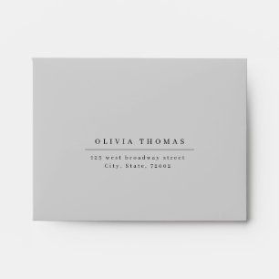 Formal elegant minimalist wedding RSVP Envelope
