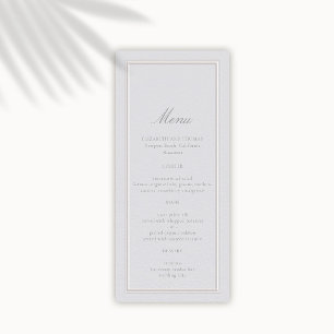 Formal Elegant Modern Classic Double Frame Wedding Menu