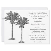 Formal Elegant Palm Tree Tropical Island Wedding