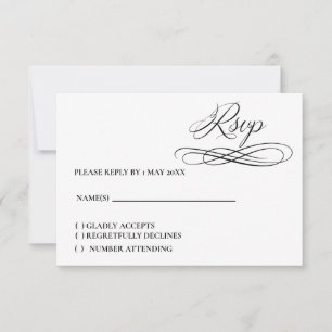 Formal Elegant  RSVP card