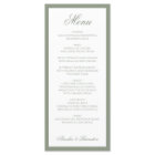 Formal Elegant Sage Green Border Script Wedding