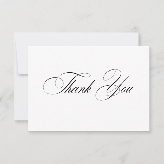 Formal Elegant Thank You Card (Front)