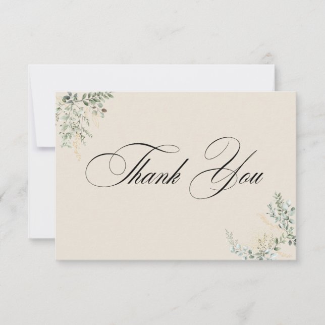 Formal Elegant Thank You Card (Front)