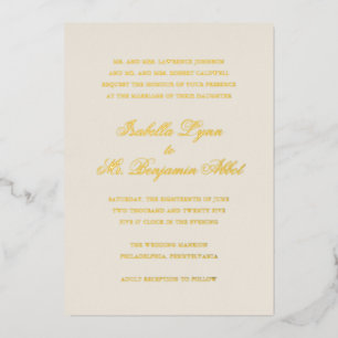 Formal Elegant Traditional Gold Ivory Wedding