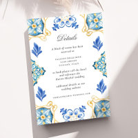 Formal Elegant Watercolor Italian Wedding Details